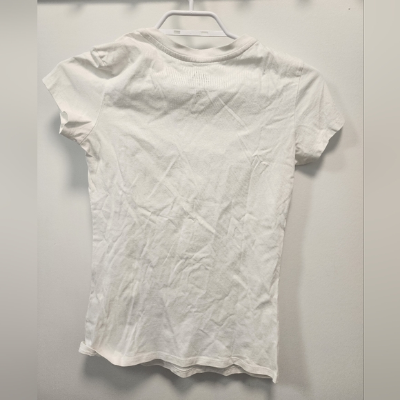 Armani exchange small white women's t shirt with rhinestones euc - Picture 2 of 3